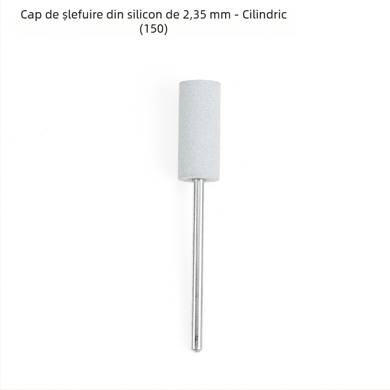 Cap de șlefuit din silicon pentru sculptură și lustruire în jad, jadit și agat, cap rotund, ax de 2.35 mm