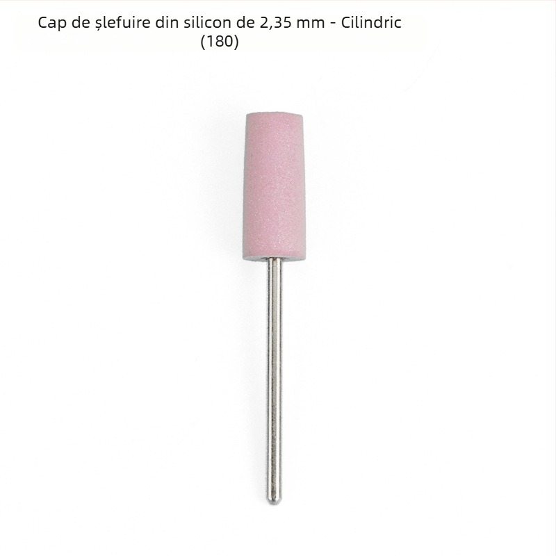 Cap de șlefuit din silicon pentru sculptură și lustruire în jad, jadit și agat, cap rotund, ax de 2.35 mm