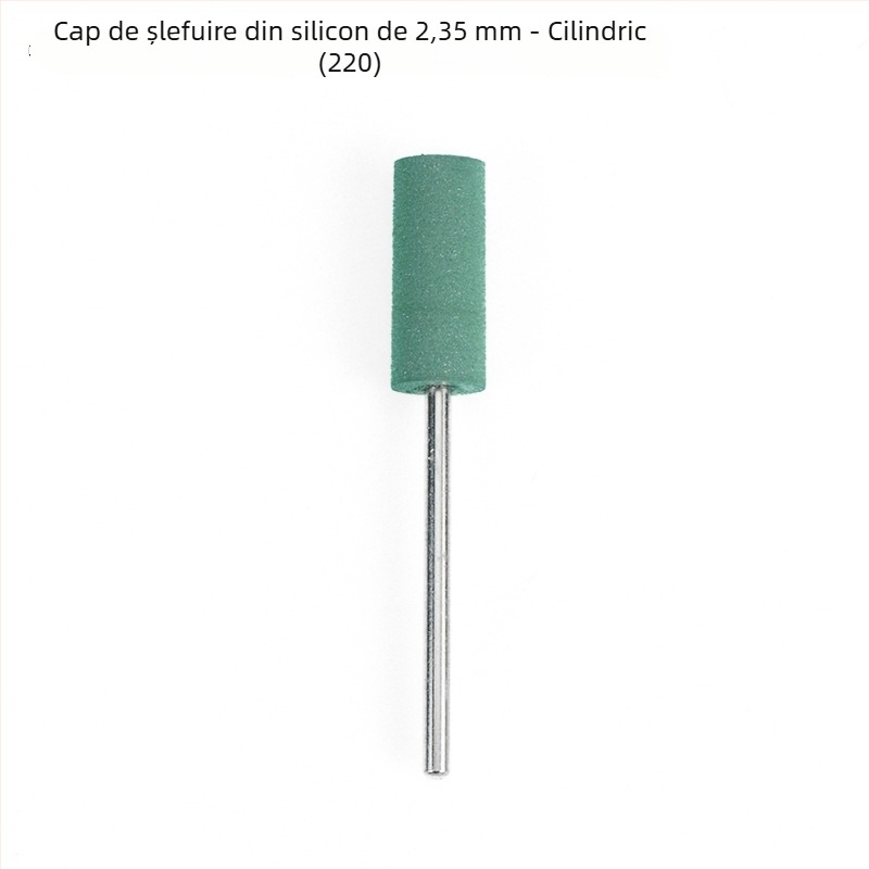 Cap de șlefuit din silicon pentru sculptură și lustruire în jad, jadit și agat, cap rotund, ax de 2.35 mm