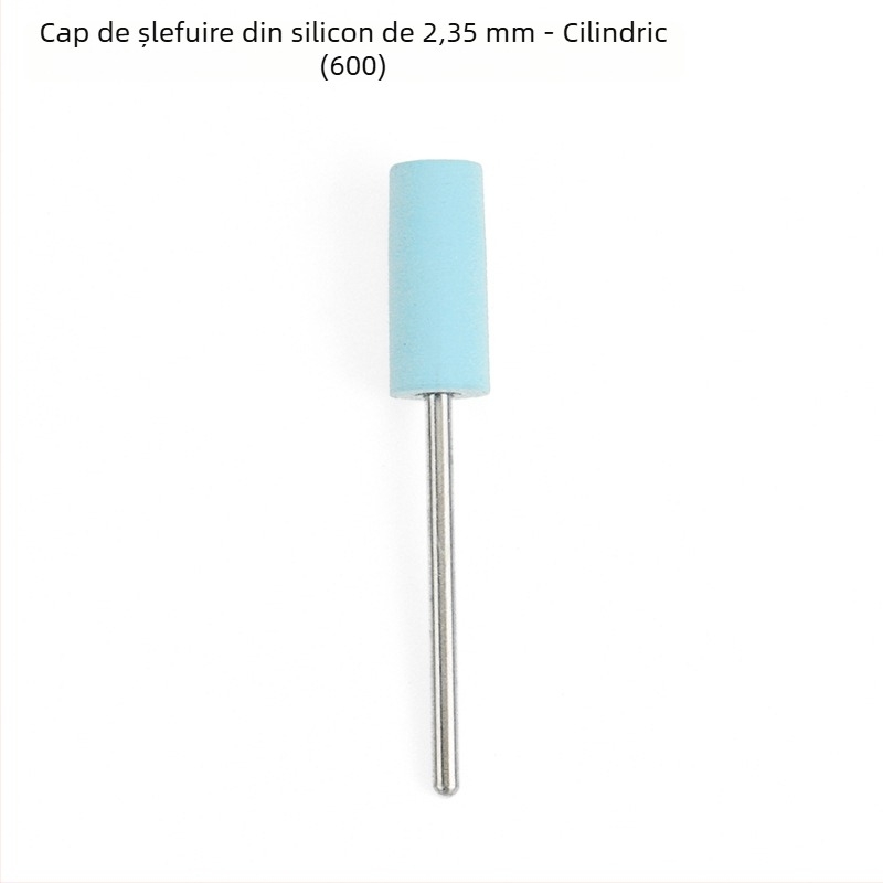 Cap de șlefuit din silicon pentru sculptură și lustruire în jad, jadit și agat, cap rotund, ax de 2.35 mm