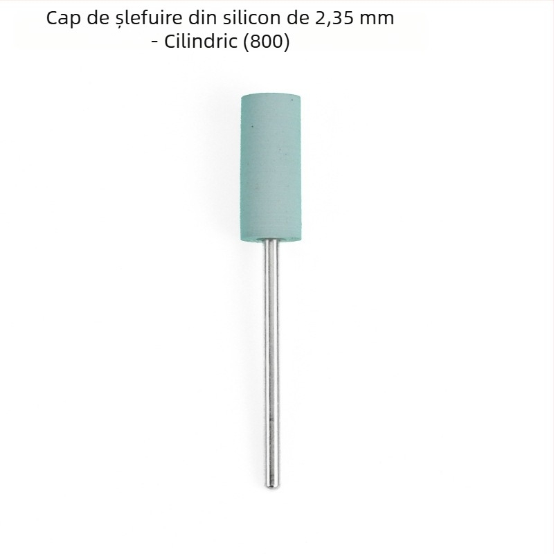 Cap de șlefuit din silicon pentru sculptură și lustruire în jad, jadit și agat, cap rotund, ax de 2.35 mm
