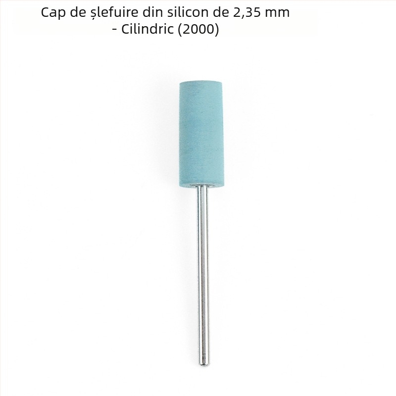Cap de șlefuit din silicon pentru sculptură și lustruire în jad, jadit și agat, cap rotund, ax de 2.35 mm