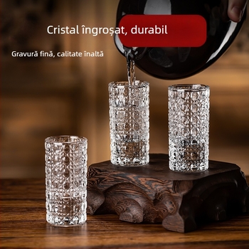 Set de pahare din cristal îngroșat pentru băuturi spirtoase, pahare mici pentru uz casnic, pahare de porție cu dozator