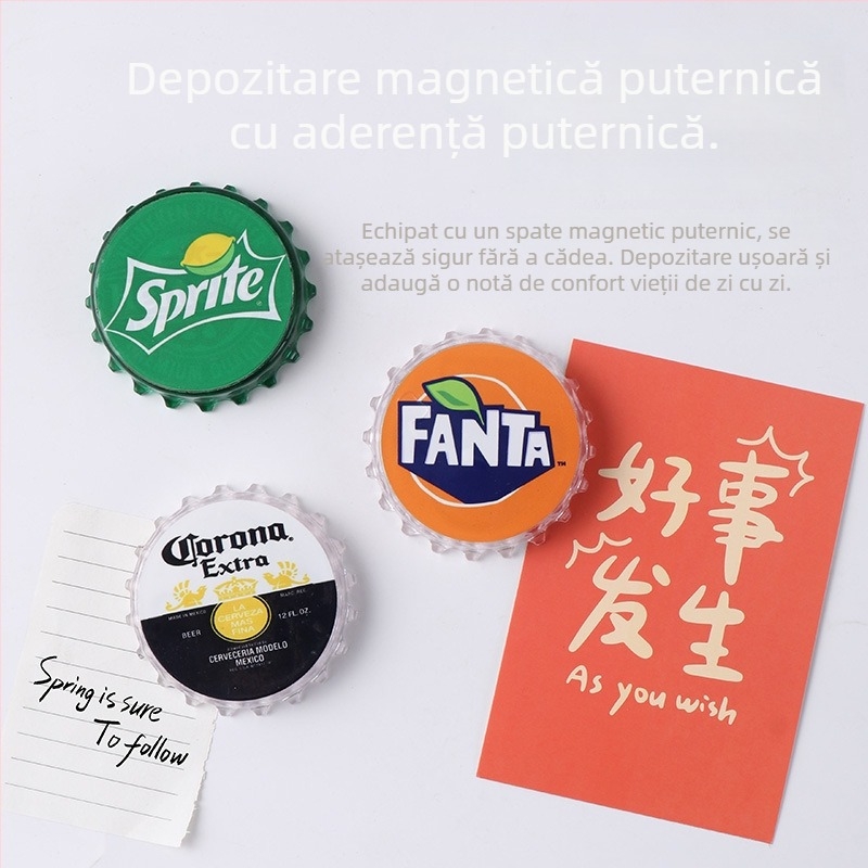 Deschizător creativ de sticle cu magnet pentru frigider, deschizător portabil de bere, design personalizat