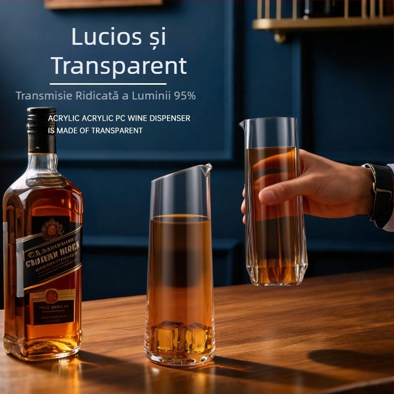 Decantor acrilic, 500 ml, pahar diamant, rezistent la spargere