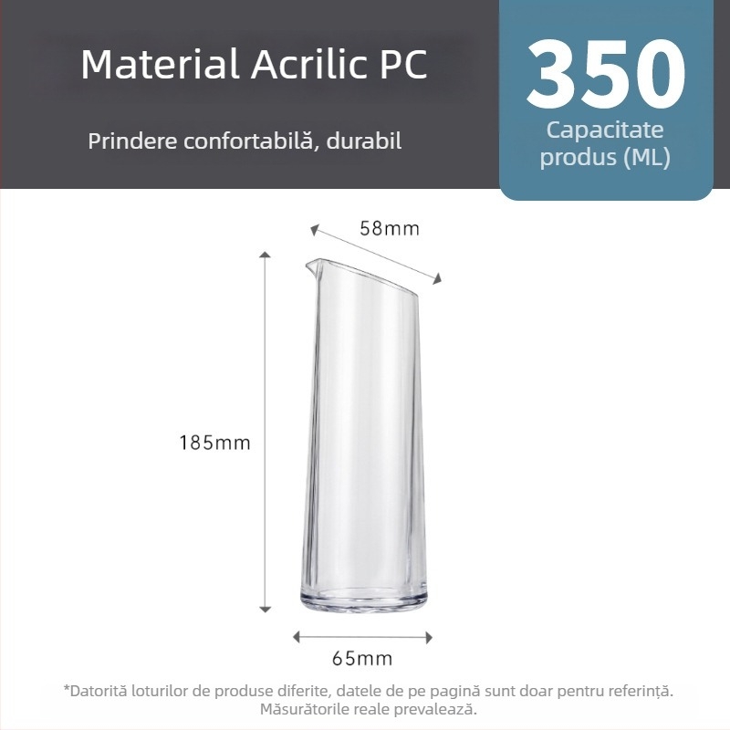 Decantor acrilic, 500 ml, pahar diamant, rezistent la spargere
