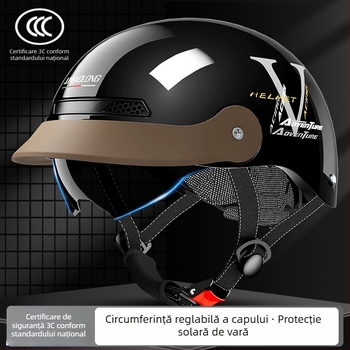 Junhaolong cască pentru bicicletă electrică, certificare 3C, model half-helmet, pentru bărbați și femei, protecție solară de vară, utilizare în toate anotimpurile