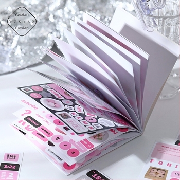 Yu Xian Carte de autocolante pentru colaje de jurnal – decor DIY, stil retro, fără tăiere