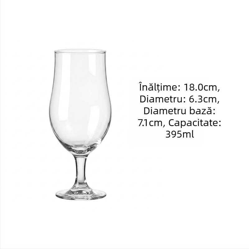 Pahar înalt, în formă de lalea, pentru cocktailuri, sucuri și băuturi reci