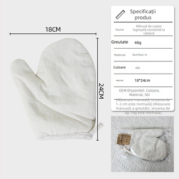 Mănuși groase pentru cuptor cu microunde, anti-arși, antiderapante, rezistente la temperaturi înalte, izolație termică, pentru bucătărie și coacere, din bumbac-lin, 24 cm, stil japonez