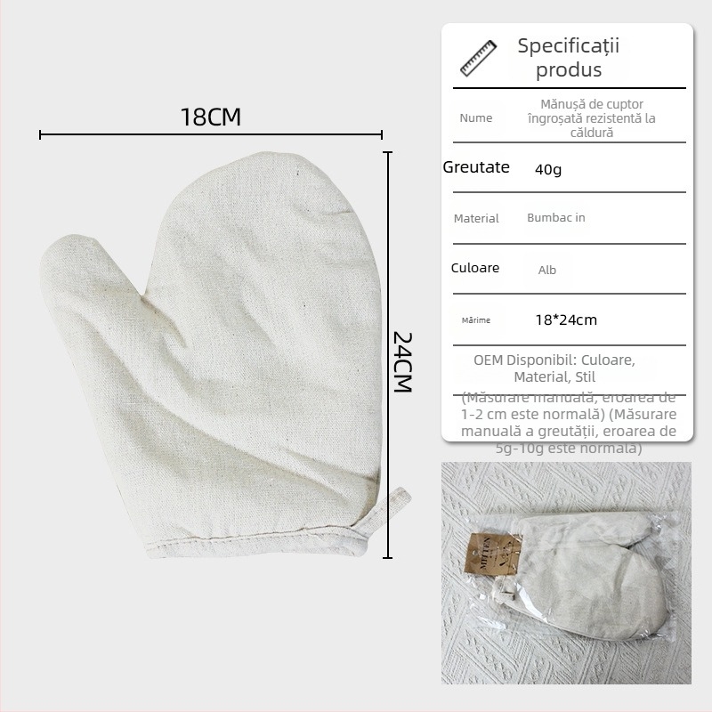 Mănuși groase pentru cuptor cu microunde, anti-arși, antiderapante, rezistente la temperaturi înalte, izolație termică, pentru bucătărie și coacere, din bumbac-lin, 24 cm, stil japonez