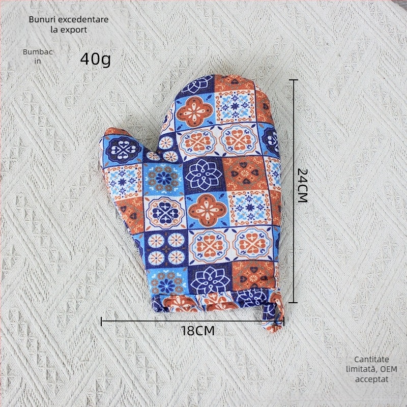 Mănuși groase pentru cuptor cu microunde, anti-arși, antiderapante, rezistente la temperaturi înalte, izolație termică, pentru bucătărie și coacere, din bumbac-lin, 24 cm, stil japonez