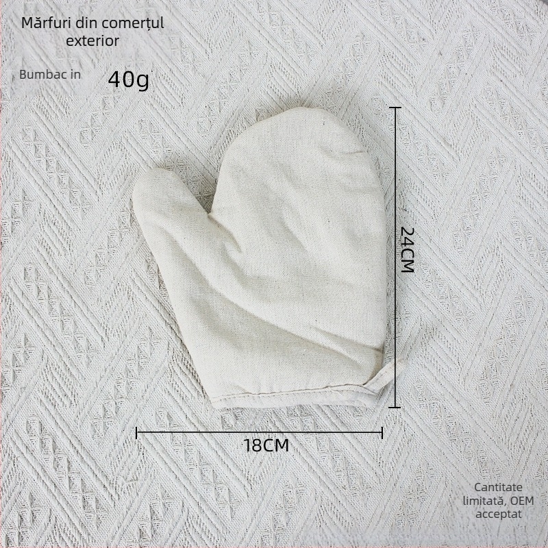 Mănuși groase pentru cuptor cu microunde, anti-arși, antiderapante, rezistente la temperaturi înalte, izolație termică, pentru bucătărie și coacere, din bumbac-lin, 24 cm, stil japonez