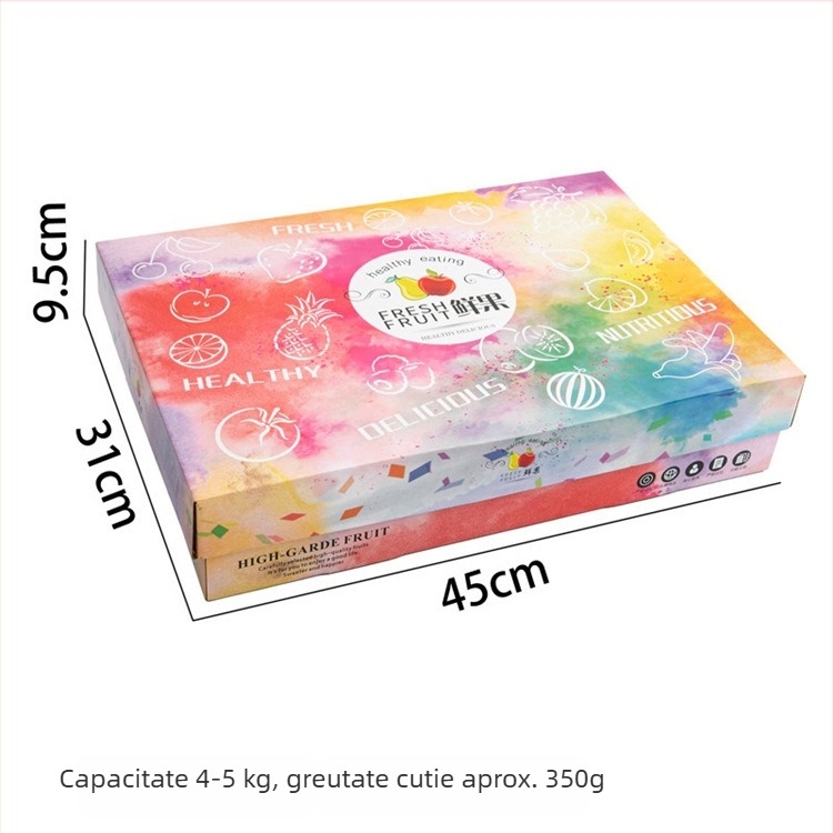 Cutie cadou din carton Kraft cu capac din două părți pentru cosmetice, îngrijire a pielii, alimente, ceai și fructe, imprimare color