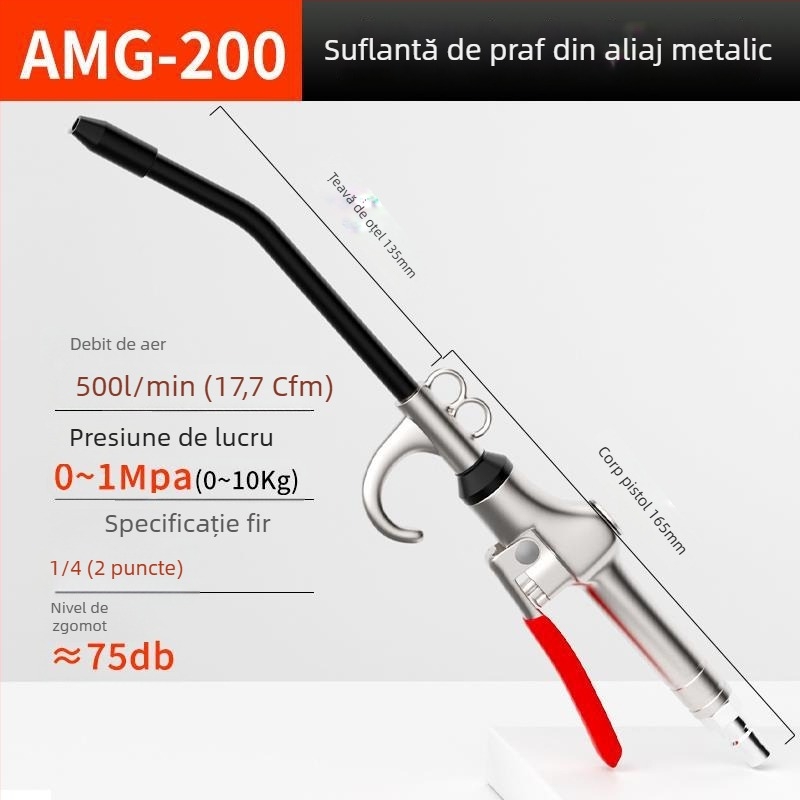 Pistol de suflare cu praf la înaltă presiune, duză extinsă – unealtă pneumatică pentru curățarea prafului de pe camioane