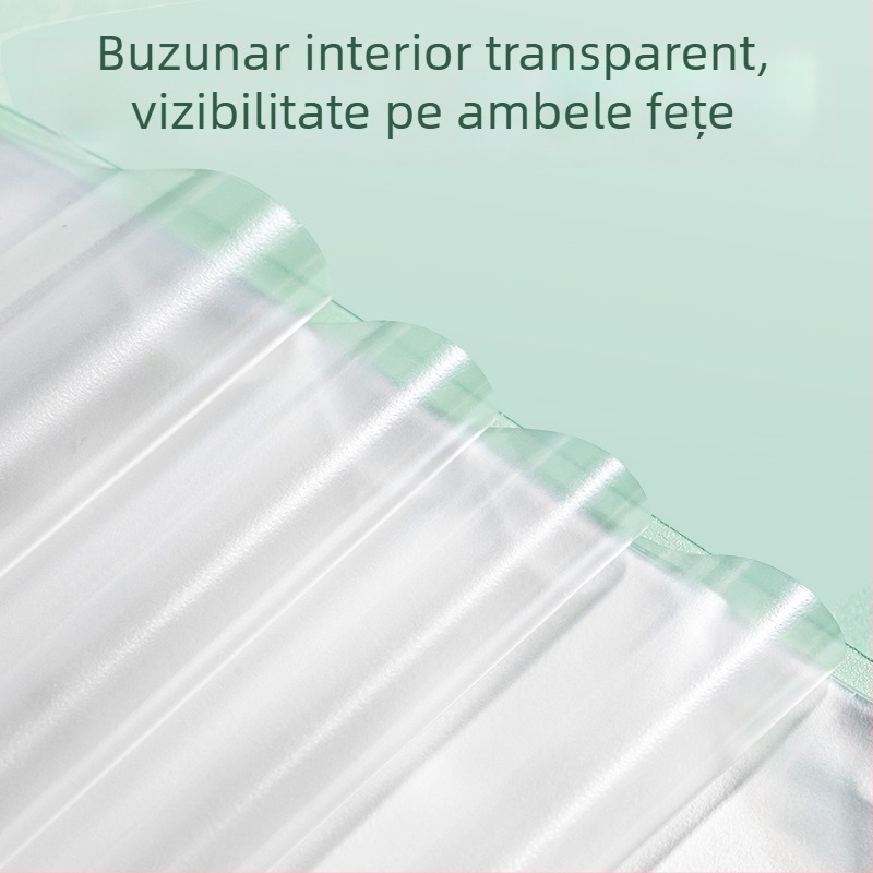 Deli PQ12 Mapă A3 cu inserții transparente pentru foi, organizator de lucrări de examen