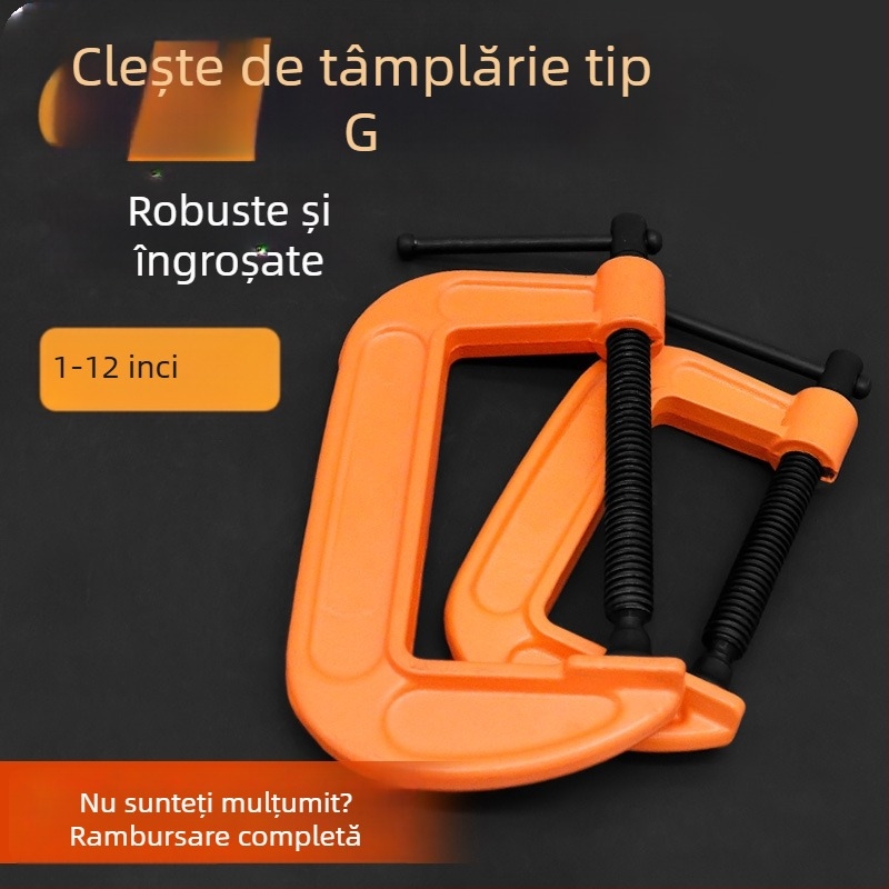Clește G de tip puternic pentru tâmplărie, clește metalic, presiune reglabilă 0–150 mm