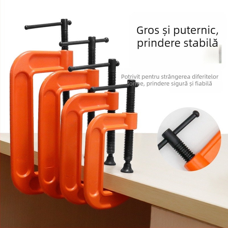 Clește G de tip puternic pentru tâmplărie, clește metalic, presiune reglabilă 0–150 mm