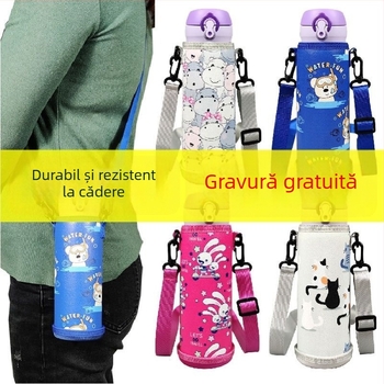 Husă pentru termos pentru copii, protecție universală a băuturii, curea crossbody, 350–500 ml