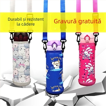 Husă pentru termos pentru copii, protecție universală a băuturii, curea crossbody, 350–500 ml