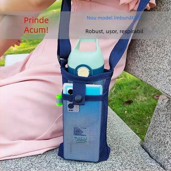 Husă transparentă pentru sticla de apă cu curea cross-body, protecție pentru sticlă de ceai cu lapte (pentru copii)
