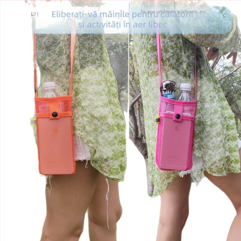 Husă transparentă pentru sticla de apă cu curea cross-body, protecție pentru sticlă de ceai cu lapte (pentru copii)