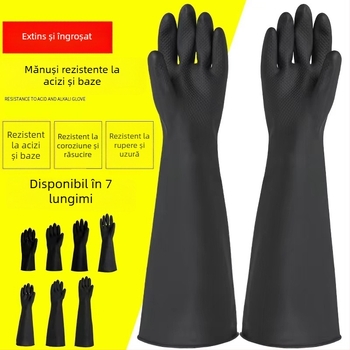 Weidie Mănuși de protecție din latex natural, lungime 50 cm/55 cm, impermeabile, anti-murdărire, rezistente la uzură, rezistente la acizi și la baze