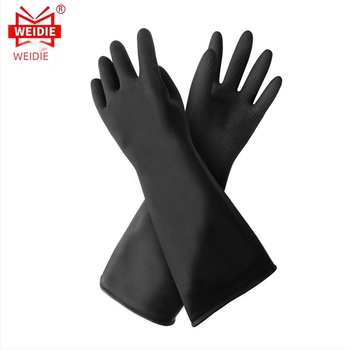 Weidie Mănuși de protecție din latex natural, lungime 50 cm/55 cm, impermeabile, anti-murdărire, rezistente la uzură, rezistente la acizi și la baze