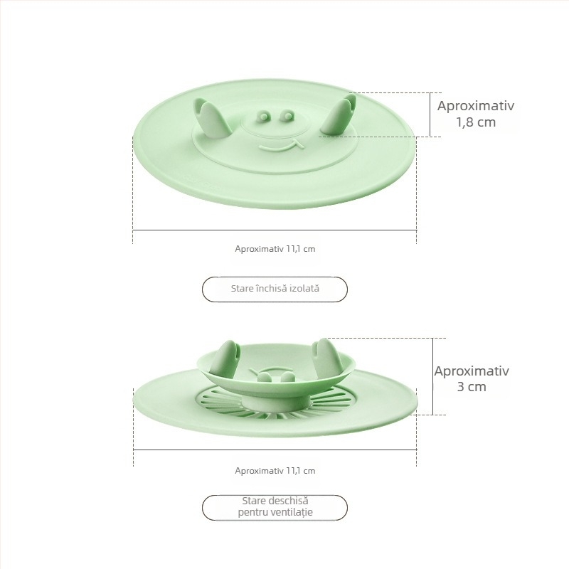 Capac din silicon de înaltă calitate pentru cești, rotund, universal, potrivit pentru cești din sticlă sau ceramică.