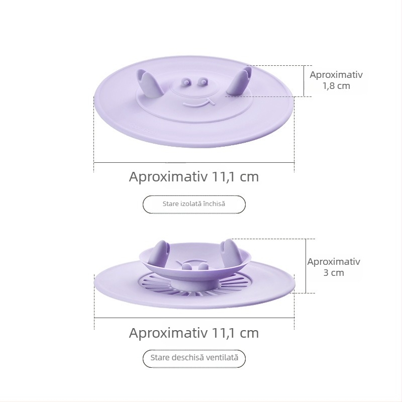 Capac din silicon de înaltă calitate pentru cești, rotund, universal, potrivit pentru cești din sticlă sau ceramică.