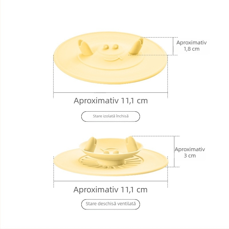 Capac din silicon de înaltă calitate pentru cești, rotund, universal, potrivit pentru cești din sticlă sau ceramică.