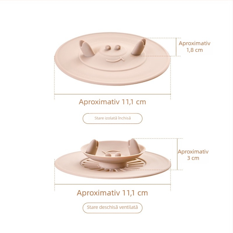 Capac din silicon de înaltă calitate pentru cești, rotund, universal, potrivit pentru cești din sticlă sau ceramică.