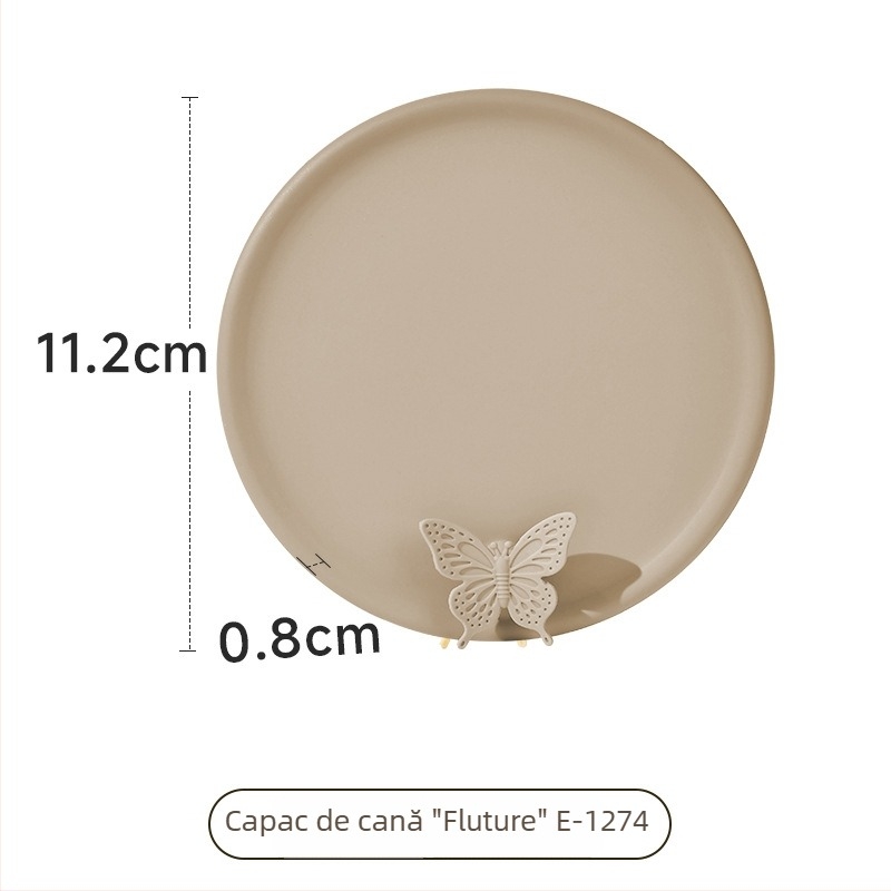 Capac din silicon de înaltă calitate pentru cești, rotund, universal, potrivit pentru cești din sticlă sau ceramică.