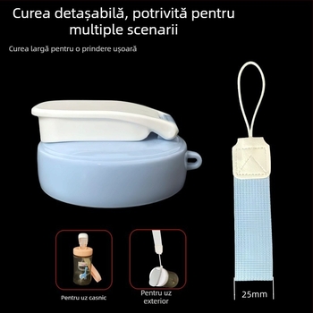 Capac Pigeon pentru sticlă de lapte și cană de apă, cu tetină de schimb; compatibil cu sticle de bebeluși din sticlă sau plastic, cu șnur de prindere