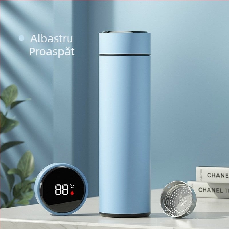 Cească termoizolantă personalizată de 500 ml pentru ceai, cu separare ceai-apă, portabilă, capacitate mare, control inteligent