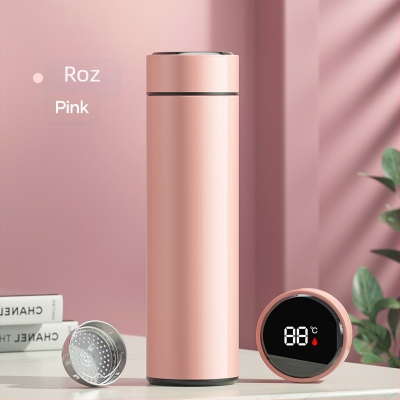 Cească termoizolantă personalizată de 500 ml pentru ceai, cu separare ceai-apă, portabilă, capacitate mare, control inteligent