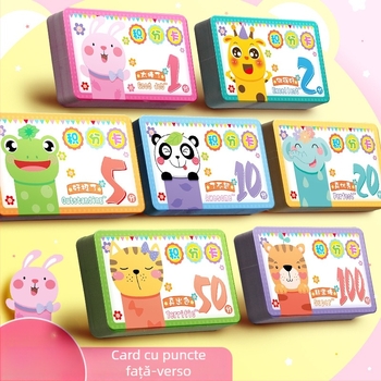 Xin Guo cardă de puncte de recompensă pentru școala primară — card de laudă și încurajare pentru copii, creativă și drăguță, card bonus pentru clasă
