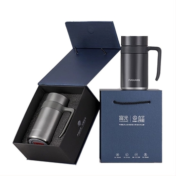 Fuguang termos din oțel inox cu mâner, capacitate mare, infuzor pentru ceai, interior 316, exterior 304, izolație 6-12 ore, cadou de afaceri, imprimare siglă, ambalaj cutie colorată