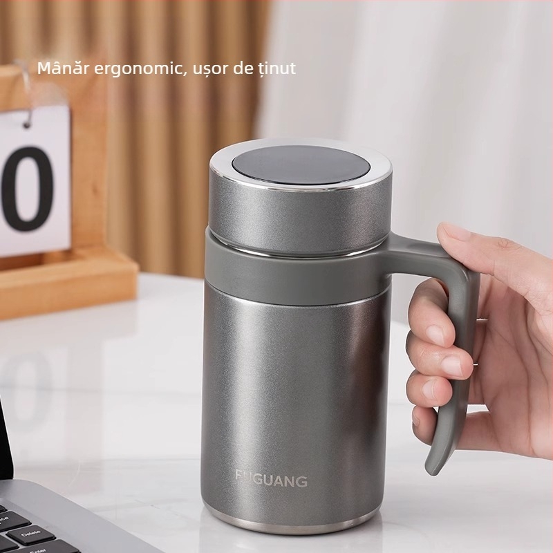 Fuguang termos din oțel inox cu mâner, capacitate mare, infuzor pentru ceai, interior 316, exterior 304, izolație 6-12 ore, cadou de afaceri, imprimare siglă, ambalaj cutie colorată