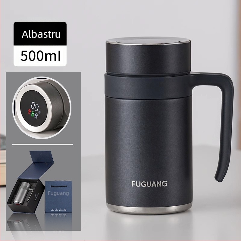Fuguang termos din oțel inox cu mâner, capacitate mare, infuzor pentru ceai, interior 316, exterior 304, izolație 6-12 ore, cadou de afaceri, imprimare siglă, ambalaj cutie colorată
