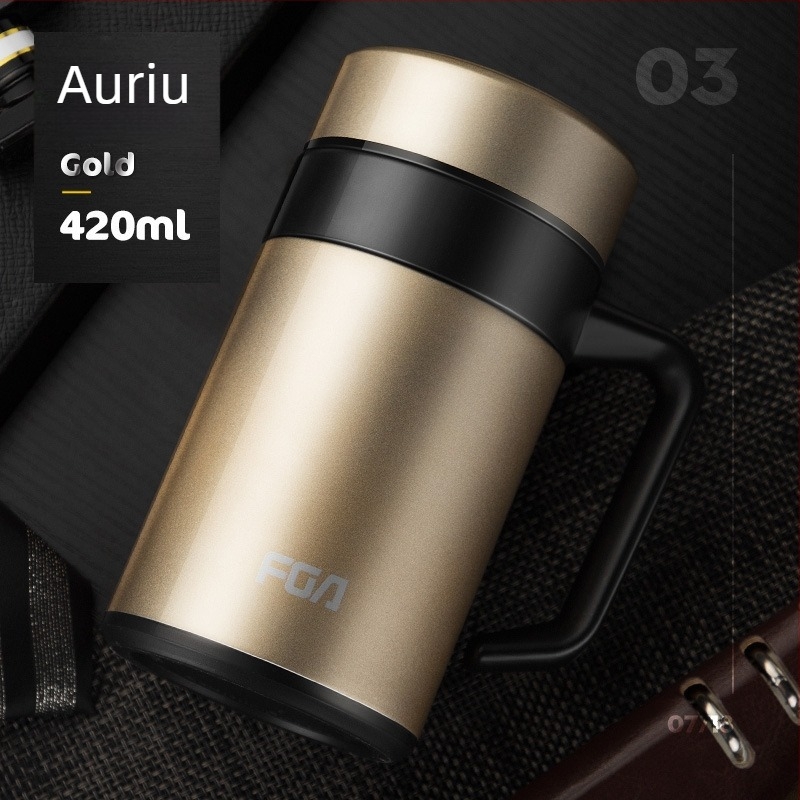 Fuguang termos din oțel inox cu mâner, capacitate mare, infuzor pentru ceai, interior 316, exterior 304, izolație 6-12 ore, cadou de afaceri, imprimare siglă, ambalaj cutie colorată