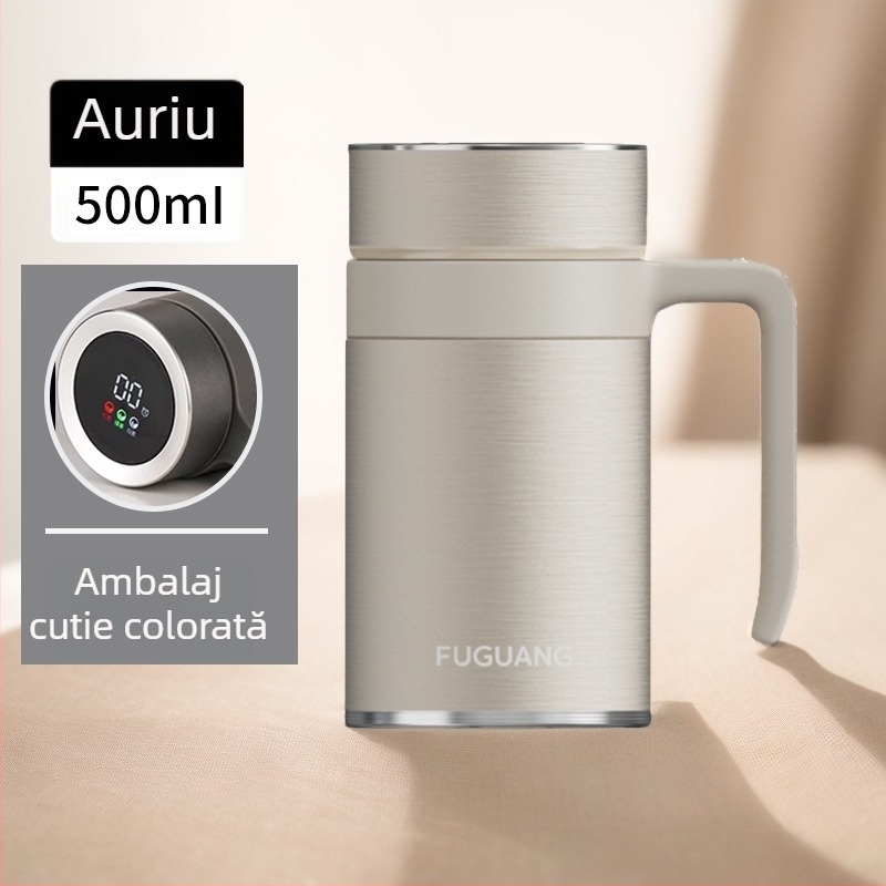 Fuguang termos din oțel inox cu mâner, capacitate mare, infuzor pentru ceai, interior 316, exterior 304, izolație 6-12 ore, cadou de afaceri, imprimare siglă, ambalaj cutie colorată