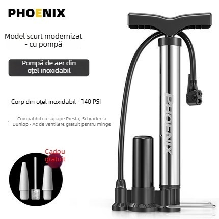 Pompa mică portabilă pentru biciclete, cu presiune înaltă, pentru biciclete de munte și mingi