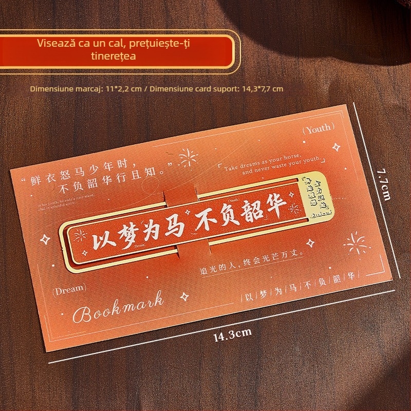 Set de semne de carte metalice, în stil chinezesc clasic, inspirat de Orașul Interzis, de înaltă calitate, design rafinat, recompensă inspirațională pentru elevi din învățământul primar