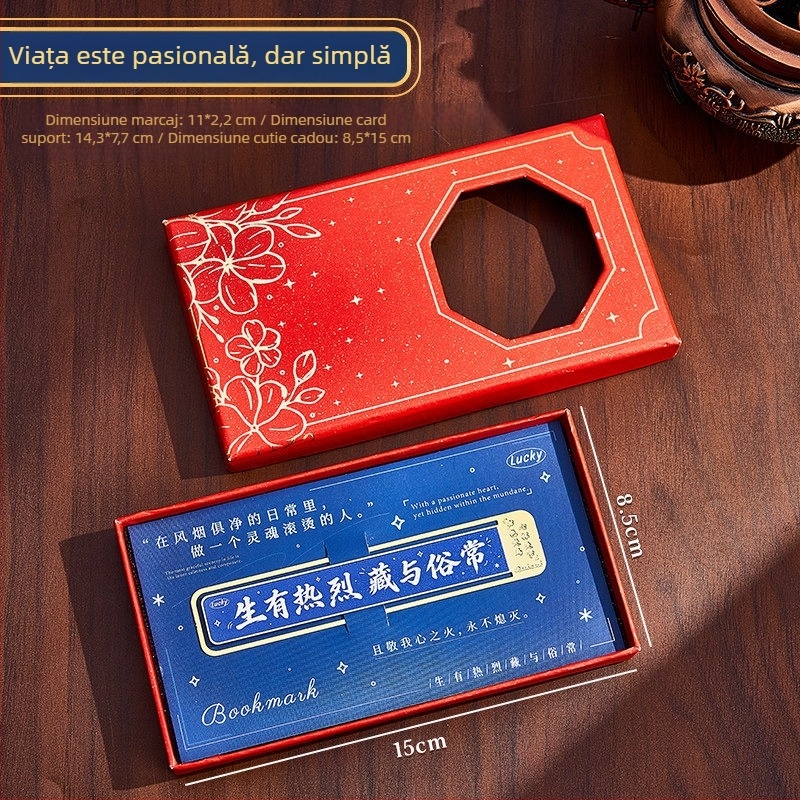 Set de semne de carte metalice, în stil chinezesc clasic, inspirat de Orașul Interzis, de înaltă calitate, design rafinat, recompensă inspirațională pentru elevi din învățământul primar