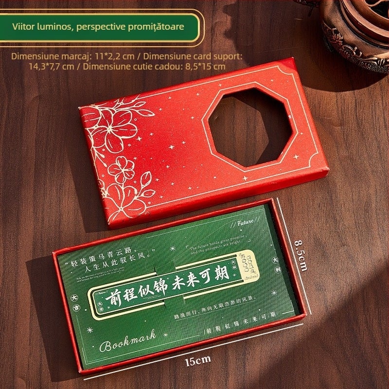 Set de semne de carte metalice, în stil chinezesc clasic, inspirat de Orașul Interzis, de înaltă calitate, design rafinat, recompensă inspirațională pentru elevi din învățământul primar