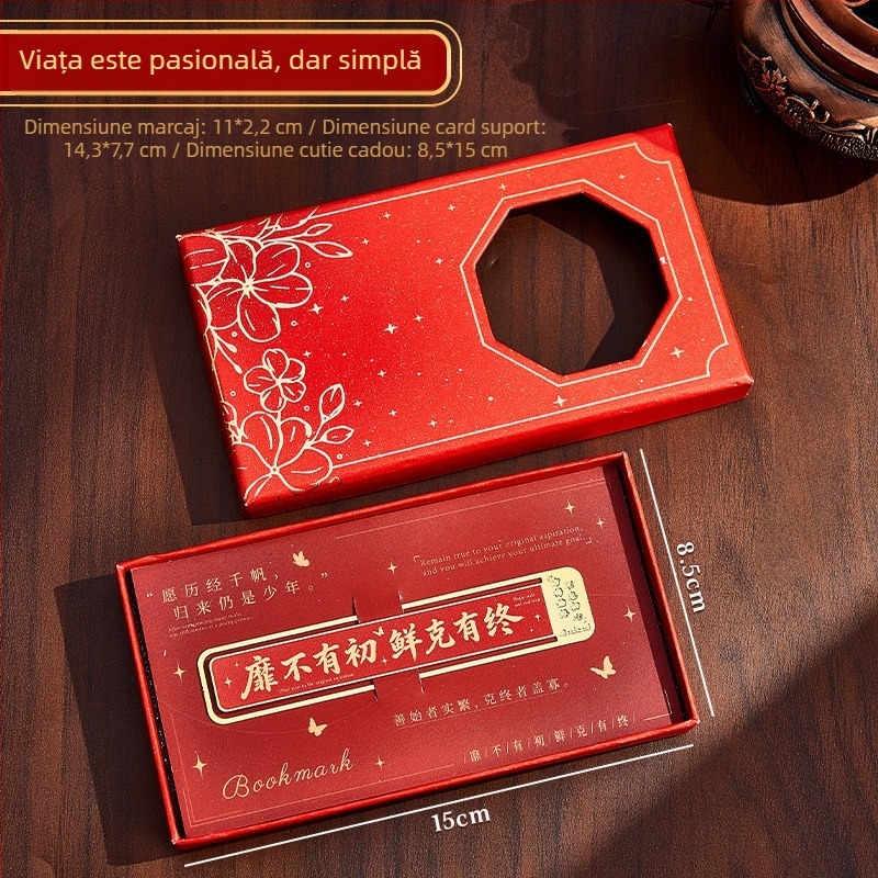 Set de semne de carte metalice, în stil chinezesc clasic, inspirat de Orașul Interzis, de înaltă calitate, design rafinat, recompensă inspirațională pentru elevi din învățământul primar