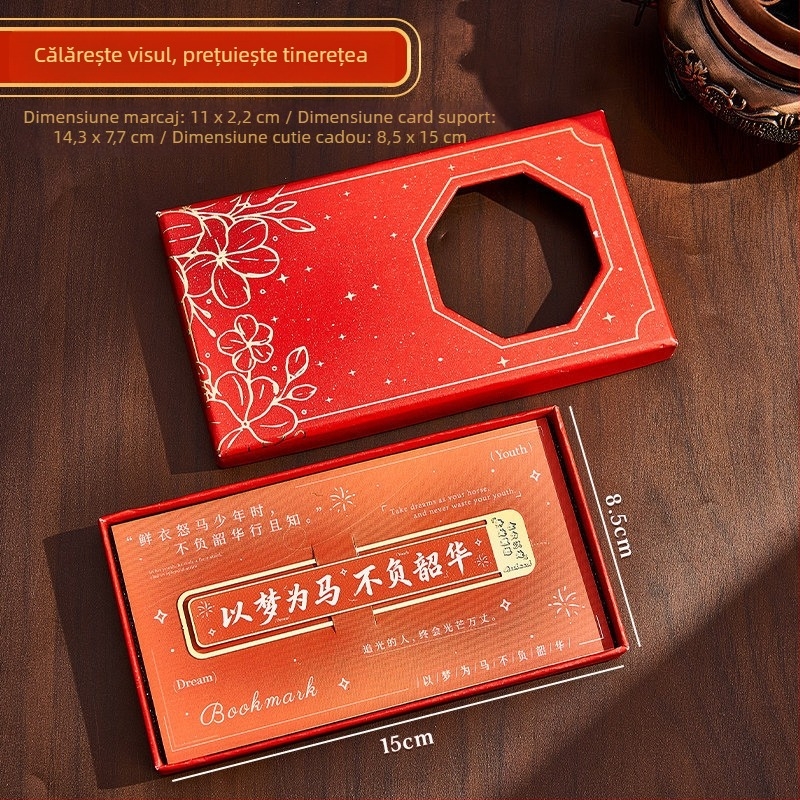 Set de semne de carte metalice, în stil chinezesc clasic, inspirat de Orașul Interzis, de înaltă calitate, design rafinat, recompensă inspirațională pentru elevi din învățământul primar
