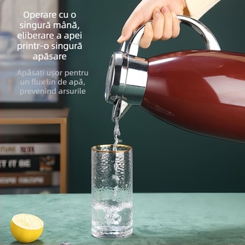 304 oțel inoxidabil, termos cu izolație în vid, oală de cafea în stil european, recipient pentru apă fierbinte pentru uz casnic, vas roman, cadou gravat