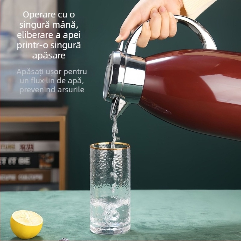 304 oțel inoxidabil, termos cu izolație în vid, oală de cafea în stil european, recipient pentru apă fierbinte pentru uz casnic, vas roman, cadou gravat